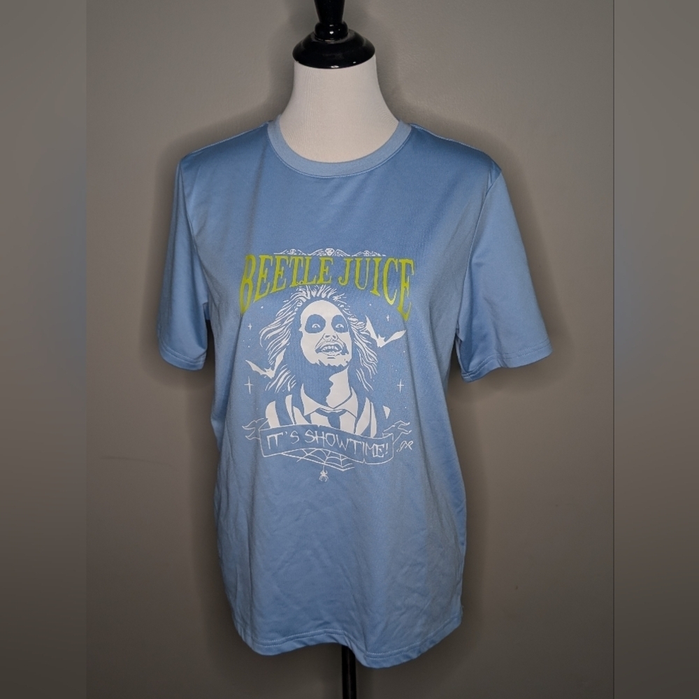 Beetle Juice Blue Graphic T-Shirt XS Women